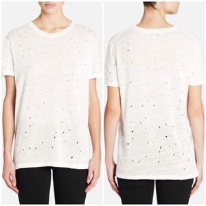 IRO Clay Distessed Linen Oversized T-shirt Size XS